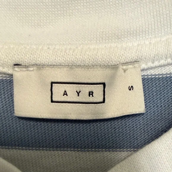 AYR Women's Blue and White Striped Early Mornings Long Sleeve Tee - Picture 2 of 7